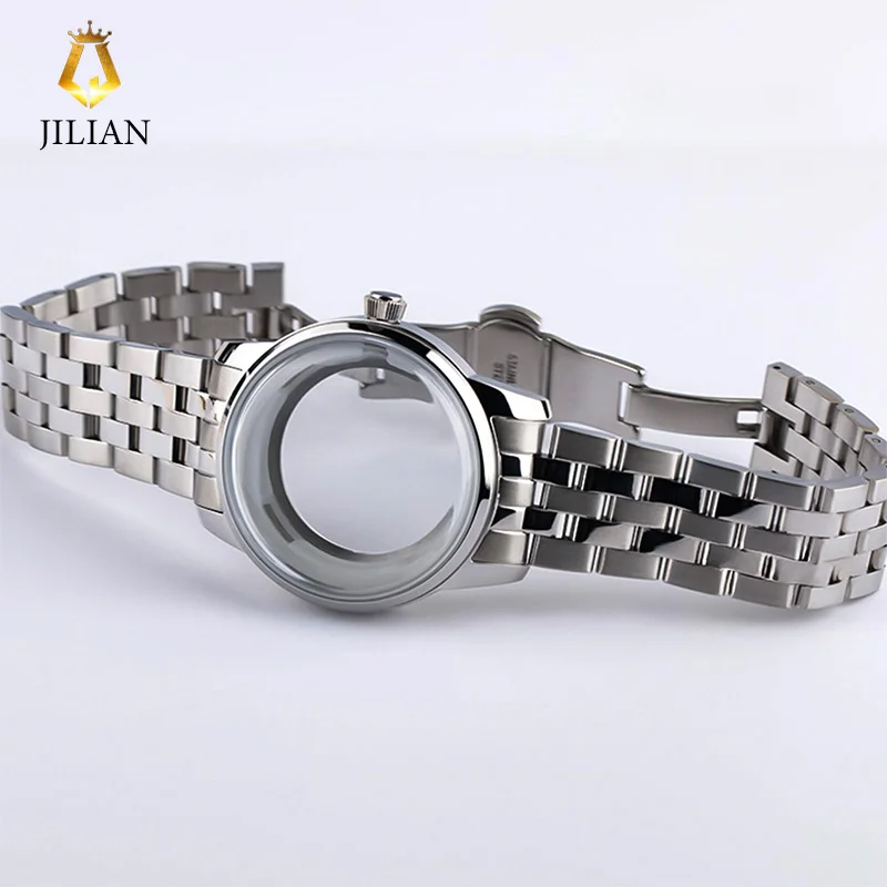 NH35 40mm Cocktail Case NH38 Watch Cases Stainless Steel Glass Waterproof For NH35/36/38 Movement Watch Parts Silver Rose Gold