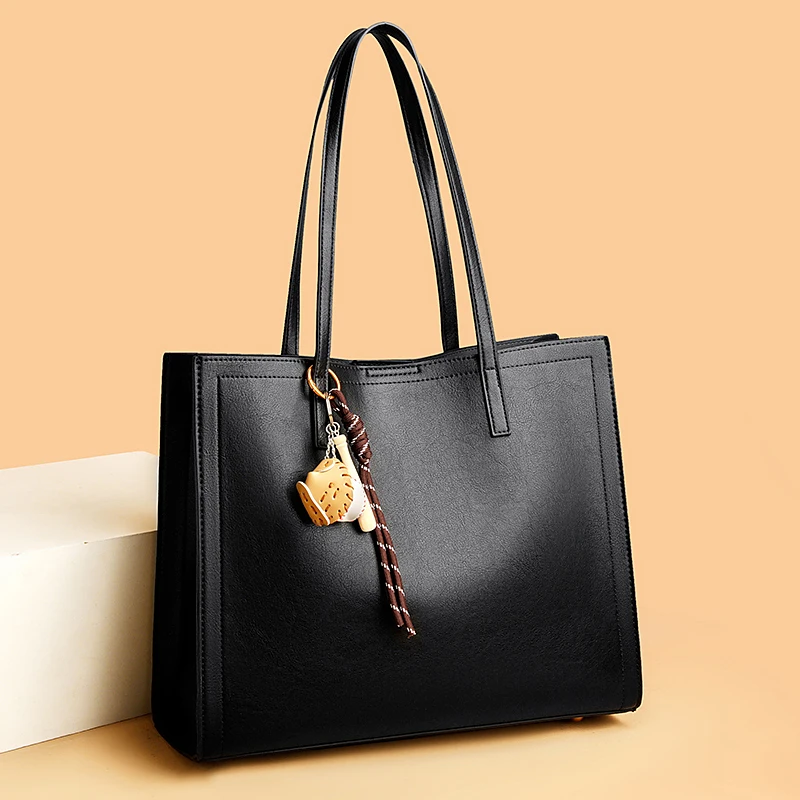 

Fashion Ladies Handbags Large Capacity Shopping Bag Luxury Brand Solid Color Shoulder Bags for Women Vintage Big Totes Designer