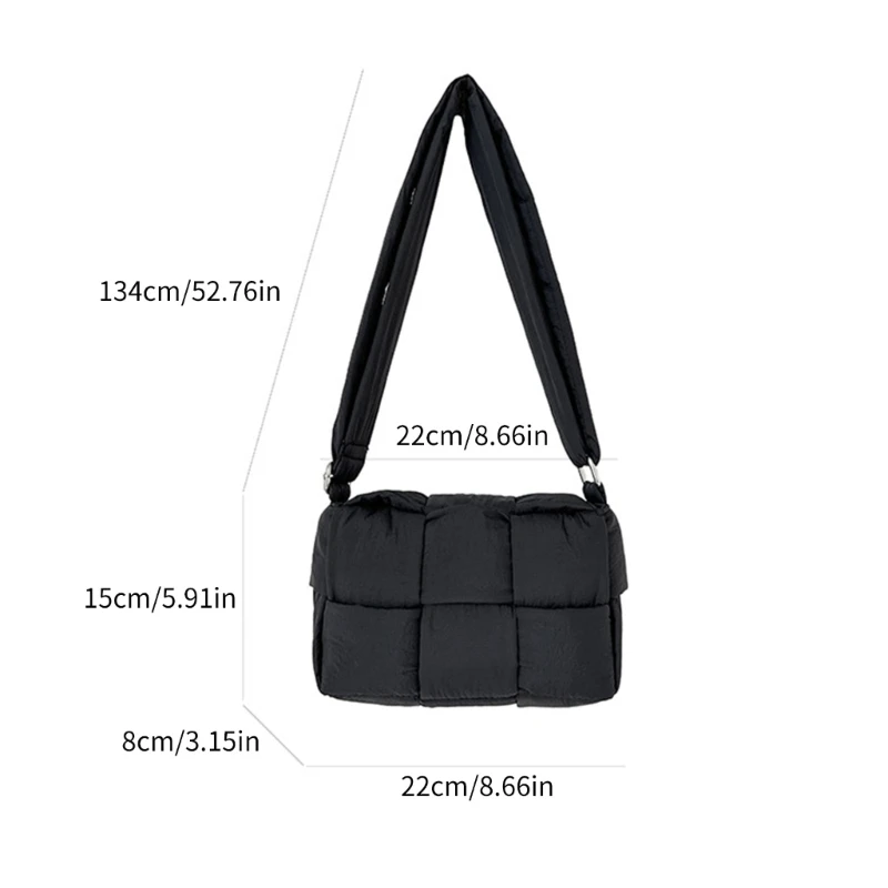 Winter Cotton Women Crossbody Bag Designer Down Padded Shoulder Bags for Women