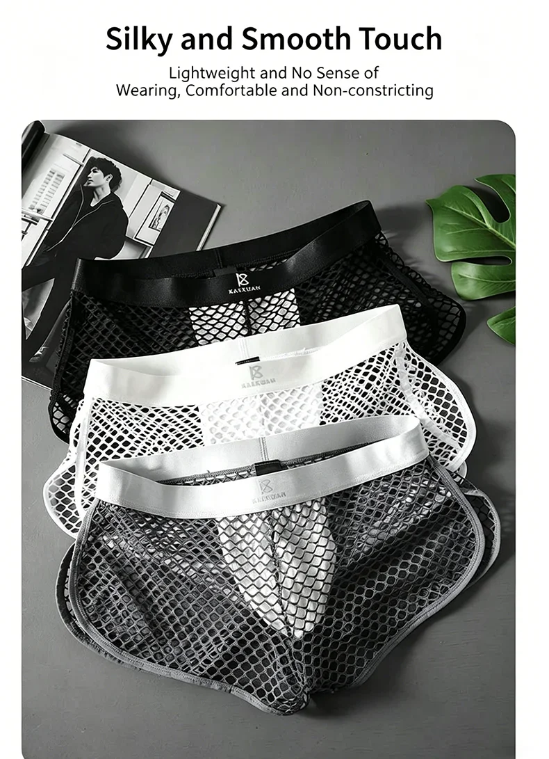 Herren Mesh-Transparent-T-Shirt, kühlend, atmungsaktiv, Netzstoff, kurzärmelig – Detail 8