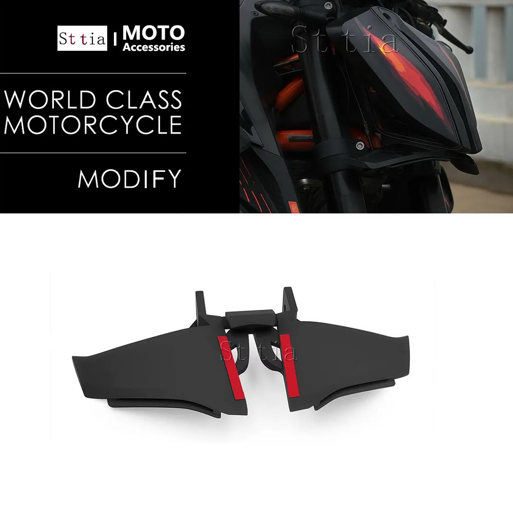 Neu für 1290 Super Duke R RR 2024 2023 2022 2021 2020 Motorrad-Flügelverkleidung Downforce Naked Front Aerodynamischer Spoiler Winglet