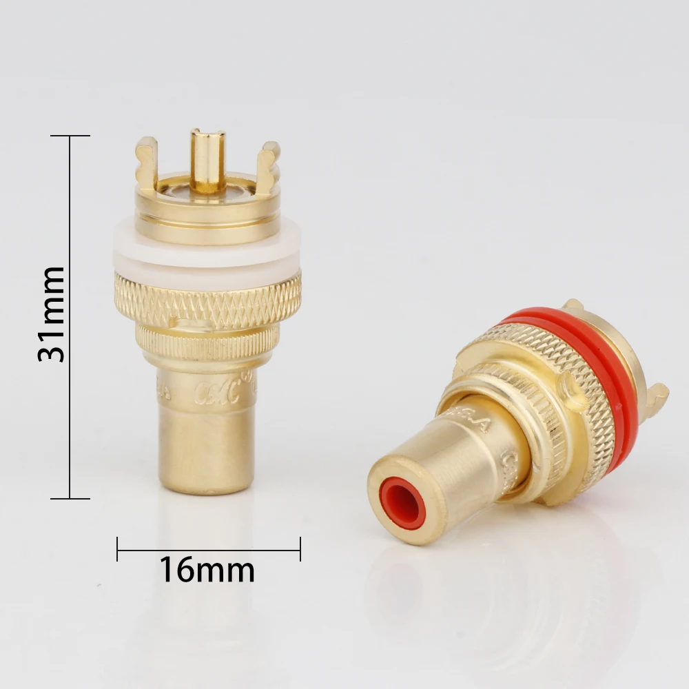 Pozłacane złącze żeńskie CMC RCA Adapter do montażu na panelu podwozia Wtyczka audio Wtyczka 3,5 mm AV