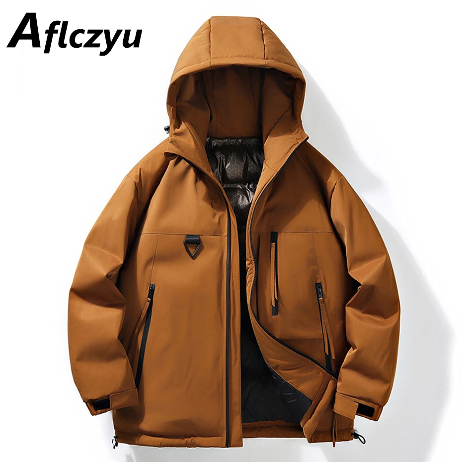 

Autumn Winter Thick Jacket Men Waterproof Windbreaker Jacket Fashion Casual Cargo Jacket Coats Male