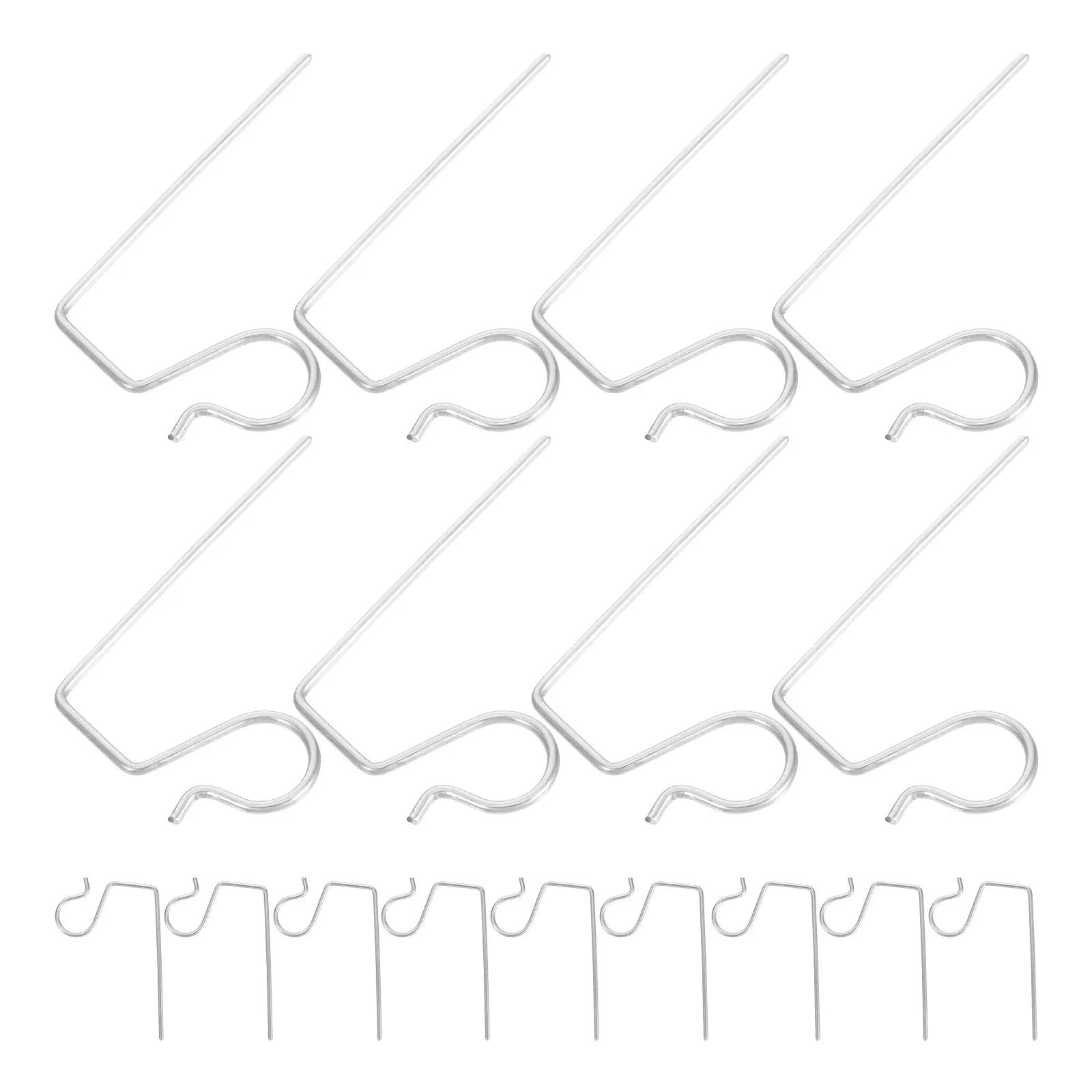 100Pcs Stainless Steel Outdoor Hooks Heavy Duty Weather Resistant String Light Hangers for Christmas Halloween Garden Patio