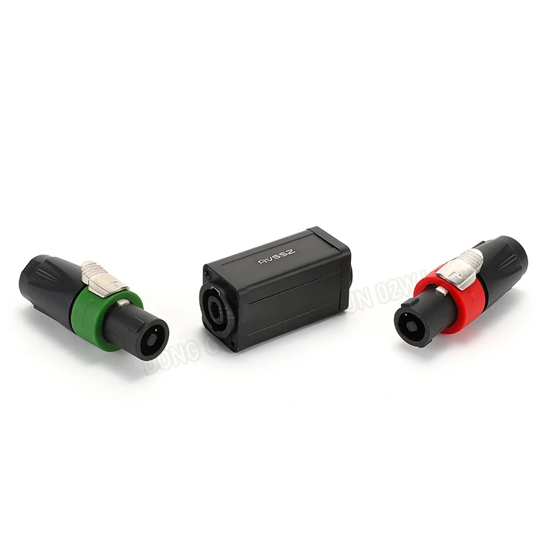 A4MM 4 Core Speaker Docking Aviation Socket Adapter Straight Through Audio Cable Double Pass Professional Speaker Plug Connector