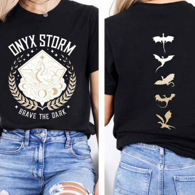 قميص Onyx Strom Fourth Wing، Basgiath War College Dragon Rider، Violet Sorrengail، Zaden Riorson، Riders Quadrant، قارئ الخيال #3