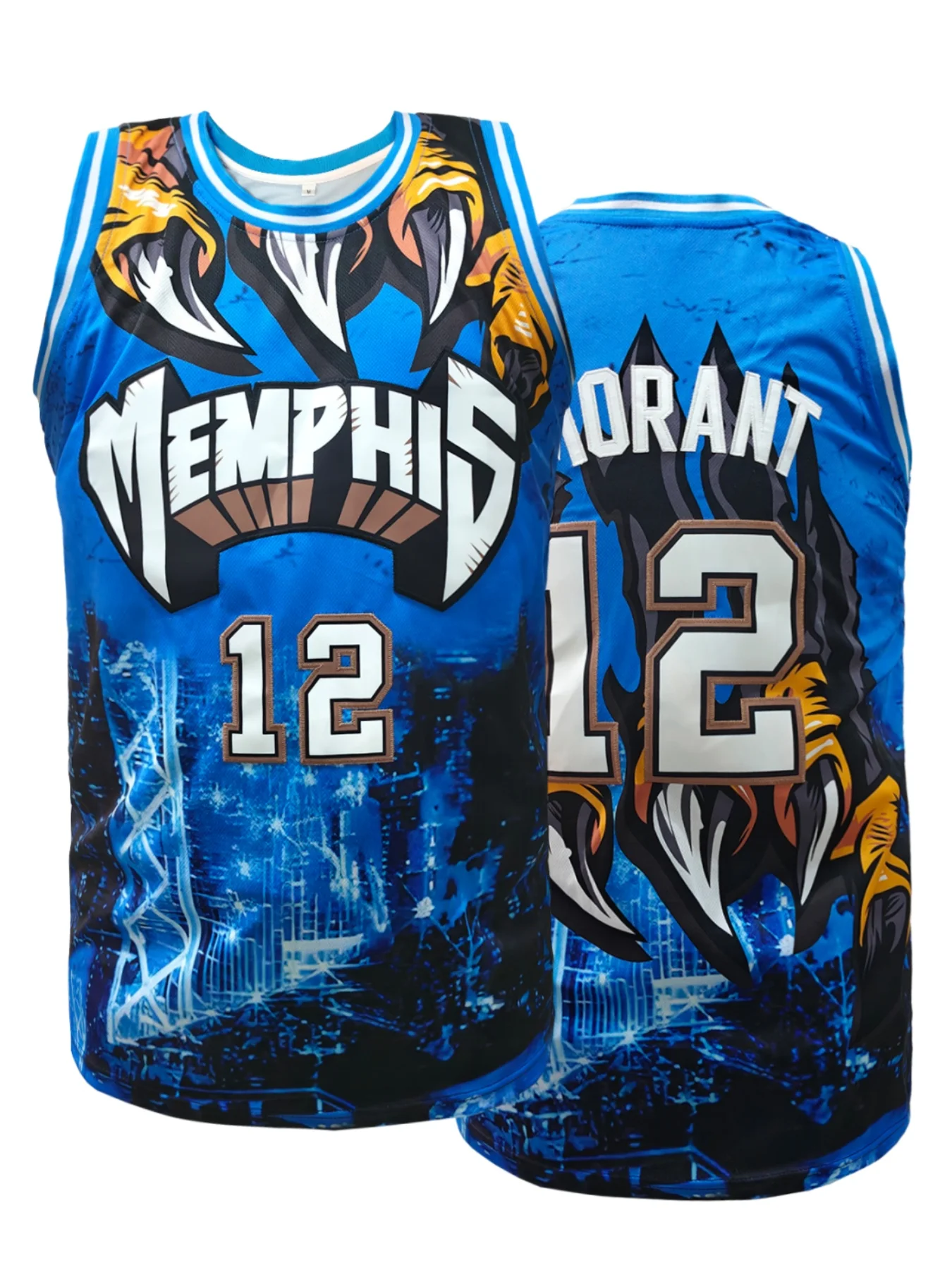 2026 Sommer Herren Atmungsaktives Ärmelloses Basketball-Trikot mit Blitz-Print # 12 Sportliche Tanktops Streetwear für Trainingskleidung