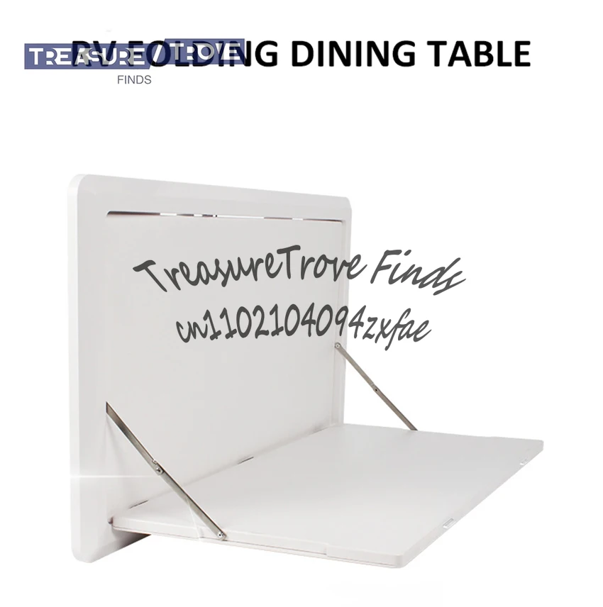 

RV Outdoor Lighted Folding Plastic External Tilt Dining Table With lock Exterior Side-mounted Motorhome Caravan Accessories