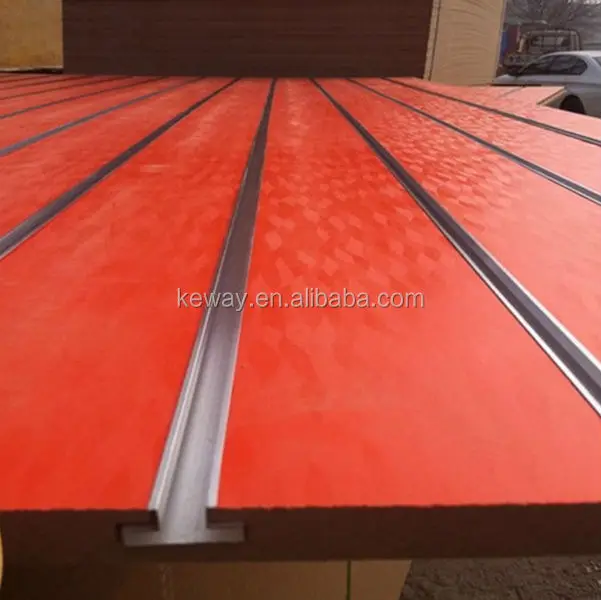 Factory Price 15/18mm Melamine Slotted Slat Wall Panel 18mm Aluminum Slatwall Panel MDF for Display