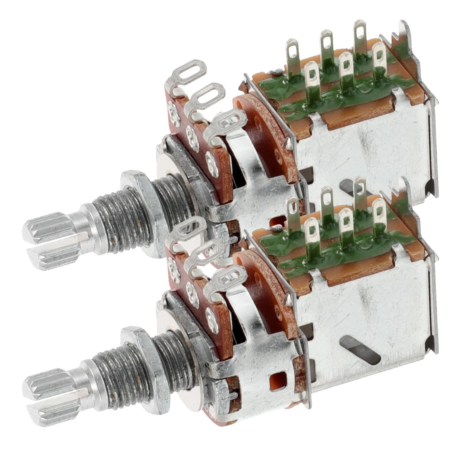 

2 Pcs Electric Guitar Bass Audio Potentiometers Mini Circuit Wire Hookup Volume Tone Control Push Pull Switch Wireless