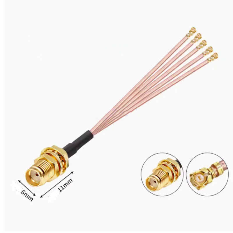 20CM long SMA female to IPEX 1/2/3/4/5 multi-head adapter cable 3G 4G WIFI antenna welding board module RF RG178 extension cable