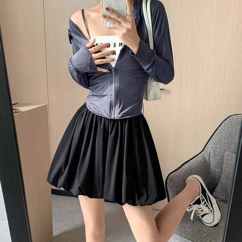 Flower Bud Skirt Pants 2024 Summer Style Casual High Waist Loose Wide Leg Three-quarter Pants Outer Wear Shorts Women's Clothing