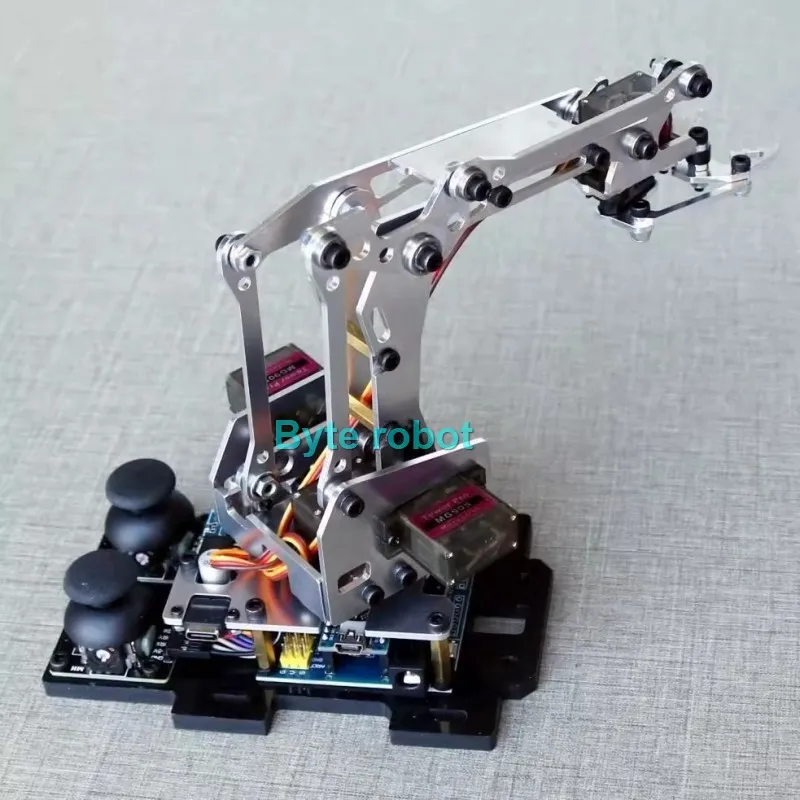 MG90S Metal MeArm 4 DOF Robot Arm Claw Joystick Control Servo Manipulator for Arduino Robot DIY Kit Programmable Mechanical Arm