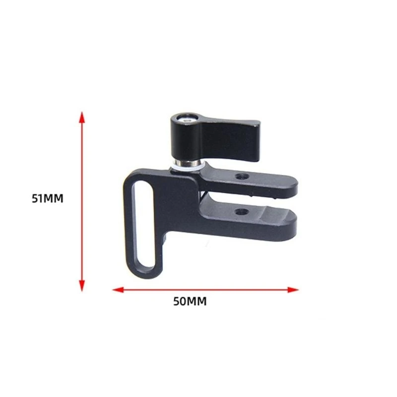 Aluminum Alloy Cable Lock Clip for DSLR Cameras with 1/4inch Thread Screw