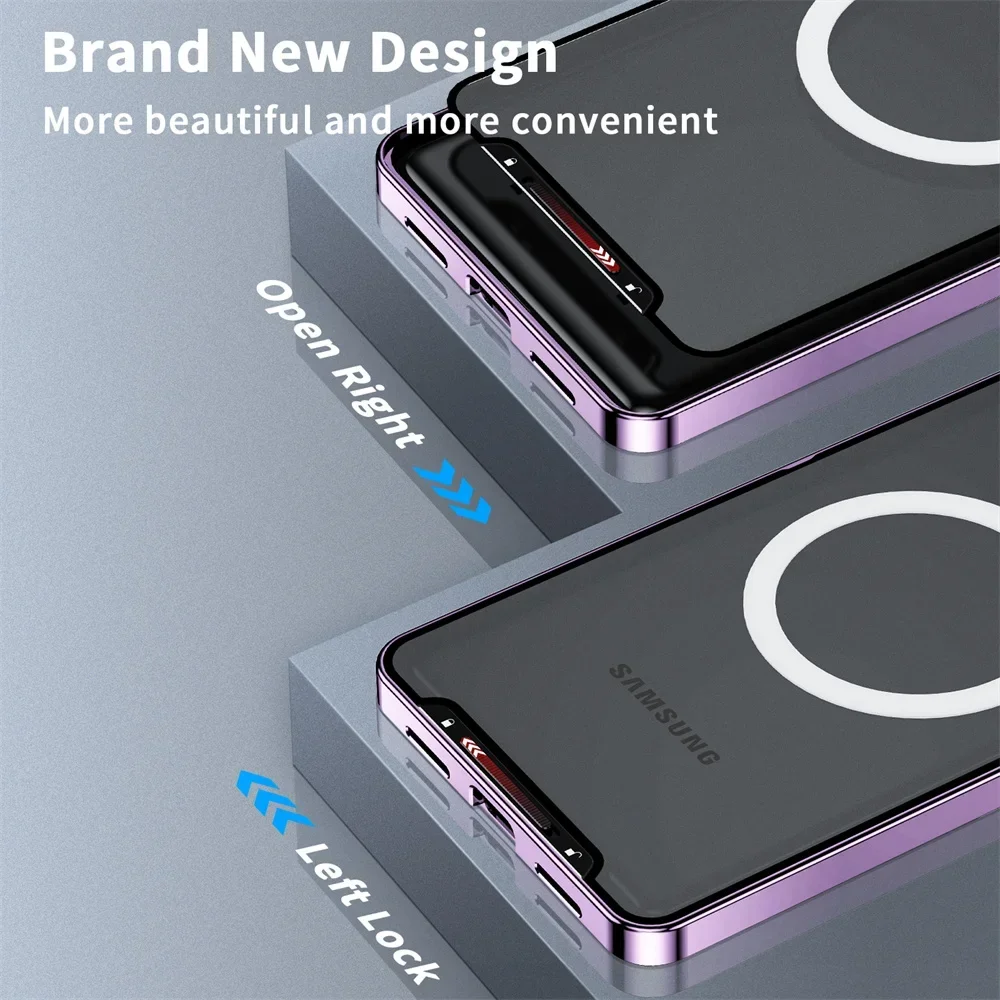 Shockproof Metal Armor Magsafe Case For Samsung Galaxy S22 S23 S24 S25 Ultra Note 10 Plus S20 S21 FE S23 Plus Note 20 Ultra Case