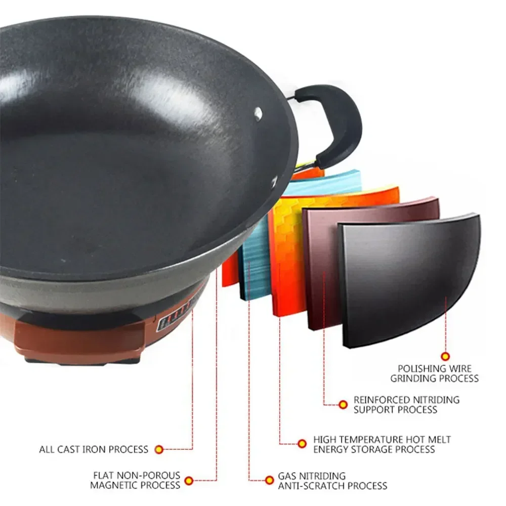 電気ステンレス鋼蒸し器、家庭用増粘鍋、キッチン食品加温、多機能、f32,32cm