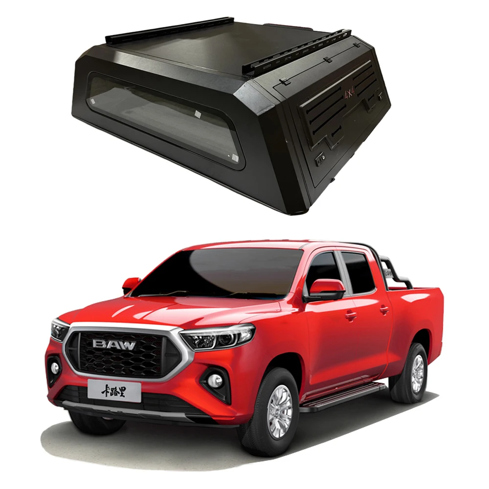 

ForSuitable for BeiQI Calorie Pickup Truck Cargo Box Manganese Steel Three Door Back Canopy Flat Top Truck Canopy