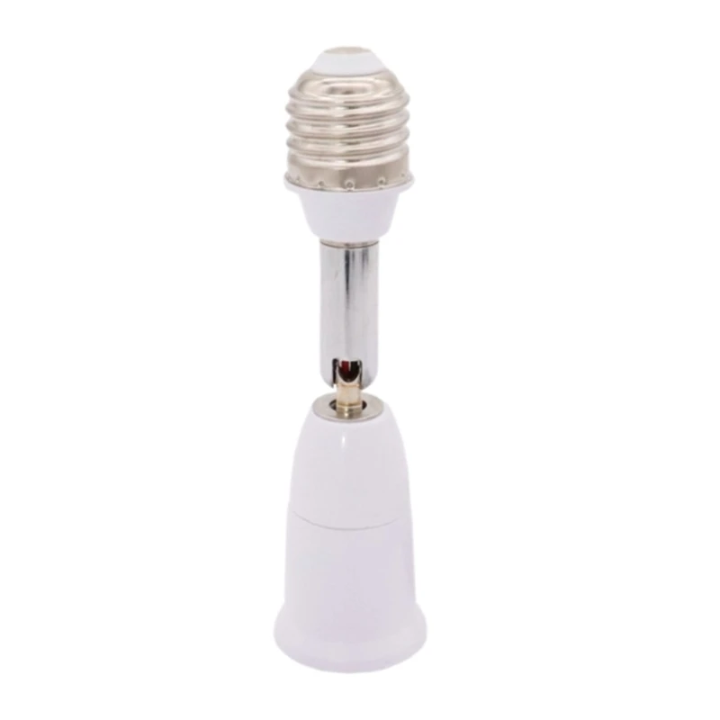 E26/E27 Base Socket Converter Extension 180 Degree Rotatable Light Bulb Adapter for E27 LED, Incandescent, Fan, and Camera