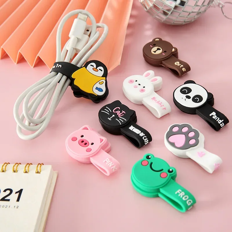 Magnetic Animals Cable Organizer Earbud Cord Holder Charger Clips Desk Cable Management Bookmark Cord Keeper Wire Wrap