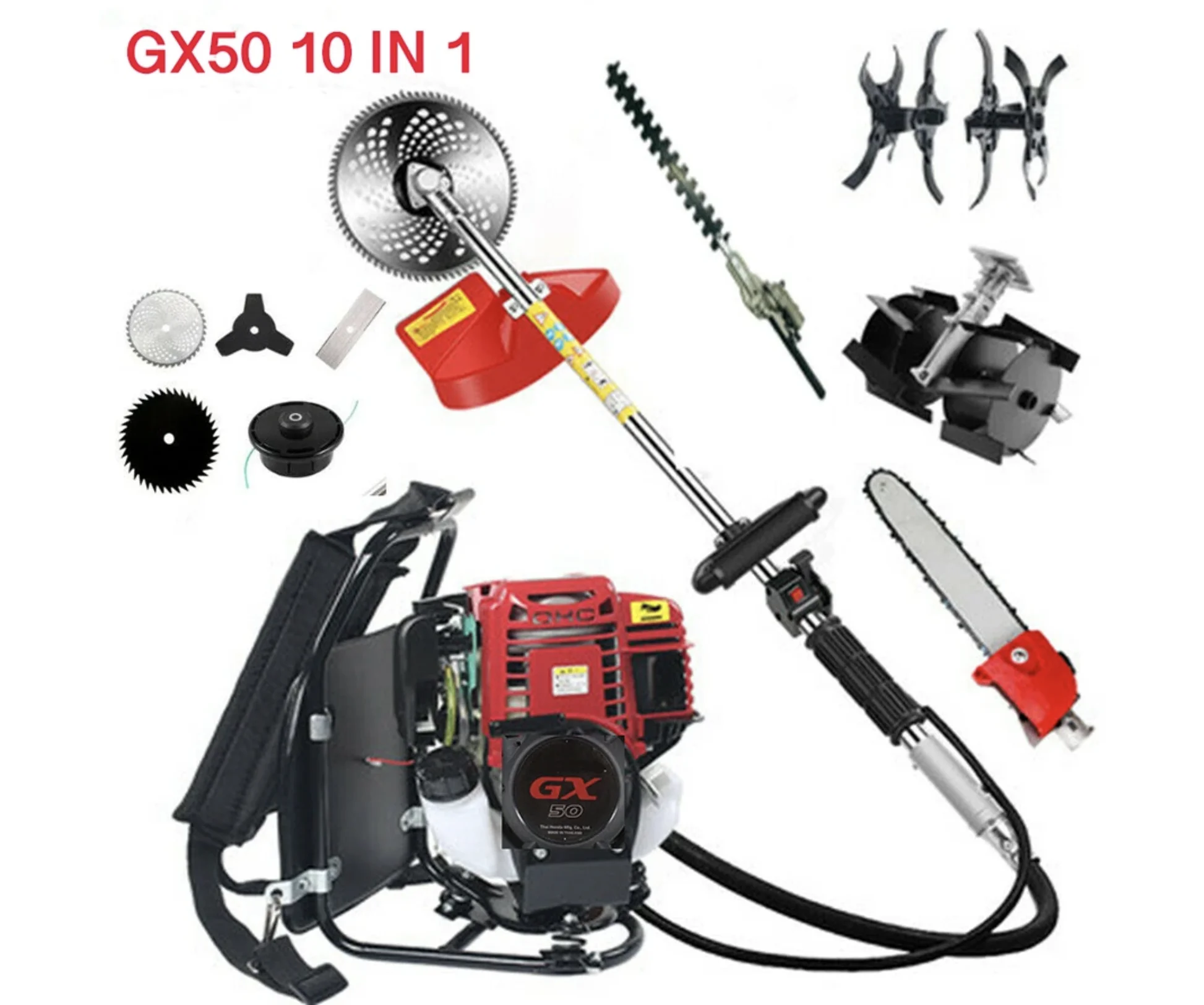 

GX50 backpack hedge trimmer Brush Cutter 4 strokes weed eater chainsaw lawn mower cutting weed