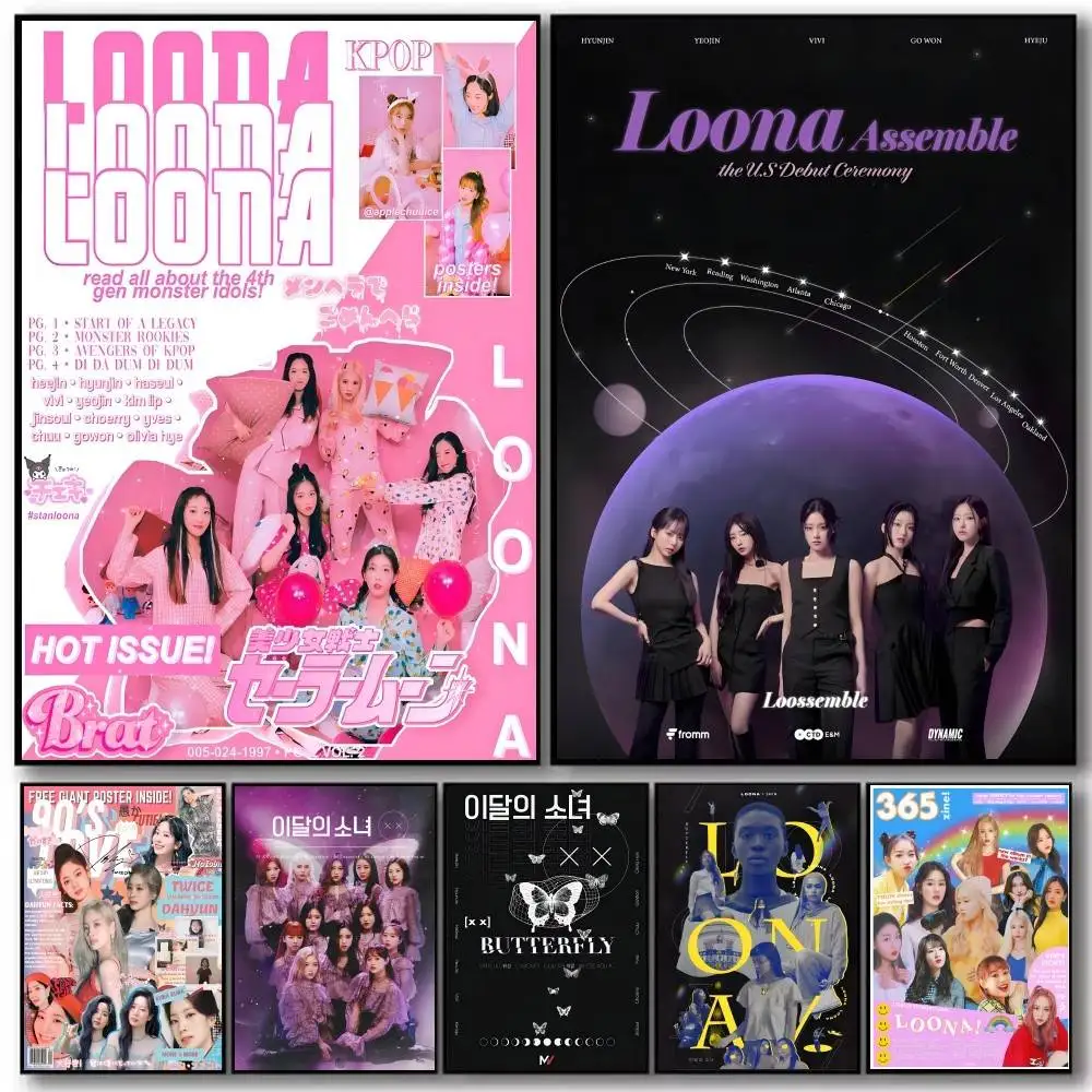 Latest Kpop L-Loona Poster Art With Prints Home Bedroom Living Room Decoration Gift
