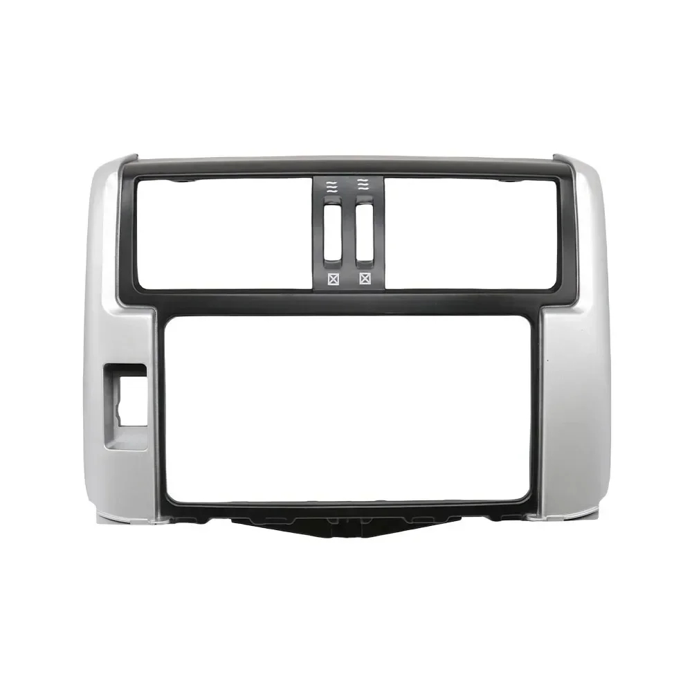 Car Fascia Radio Panel for Toyota Land Cruiser Prado (150) 2009-2013 (Left wheel) Dash Kit Console Facia Plate Bezel Adapter