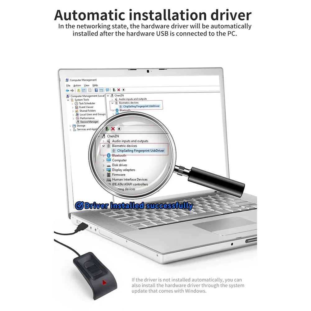 الكمبيوتر USB بصمة المسجل الكمبيوتر بصمة مفتاح قارئ البرمجيات قفل جهاز التعرف على بصمات الأصابع مسجل الكمبيوتر #5
