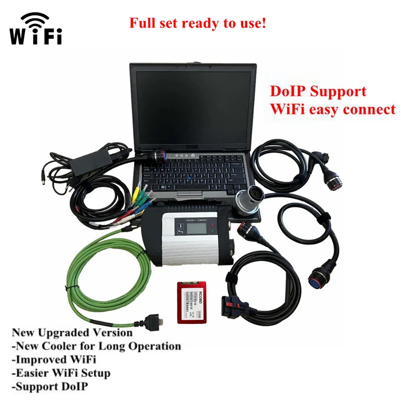 Super MB Star C4 SD Connect Diagnostic Tool WIFI DOIP Newest 06/2024 Software Ssd with D630 Laptop Ready to Use