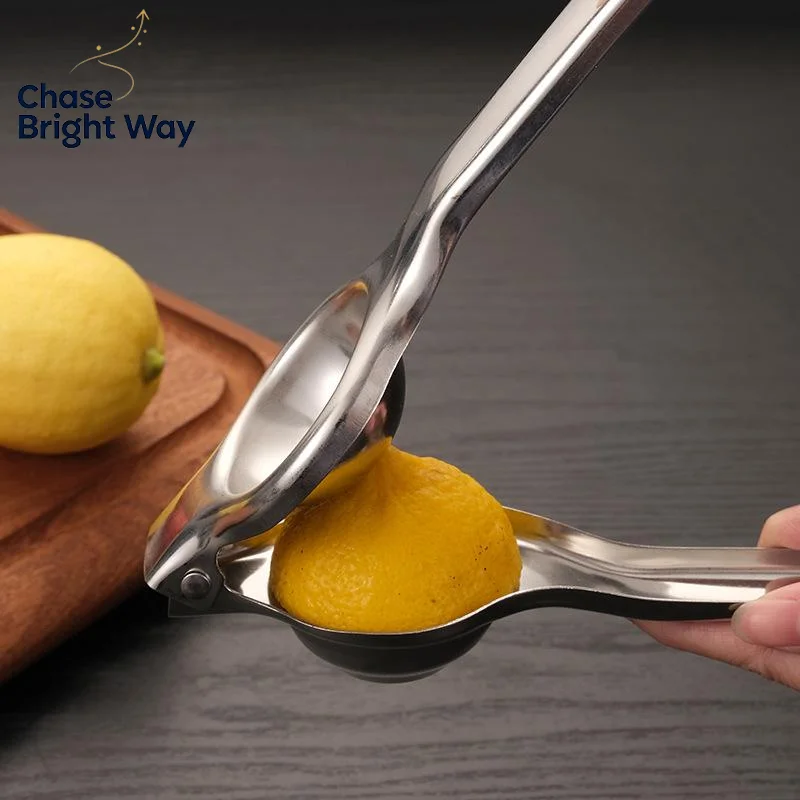 Stainless Steel Handheld Lemon Juicer Clip Manual Non-slip Citrus Orange Press for Kitchen Fruit Juice Making