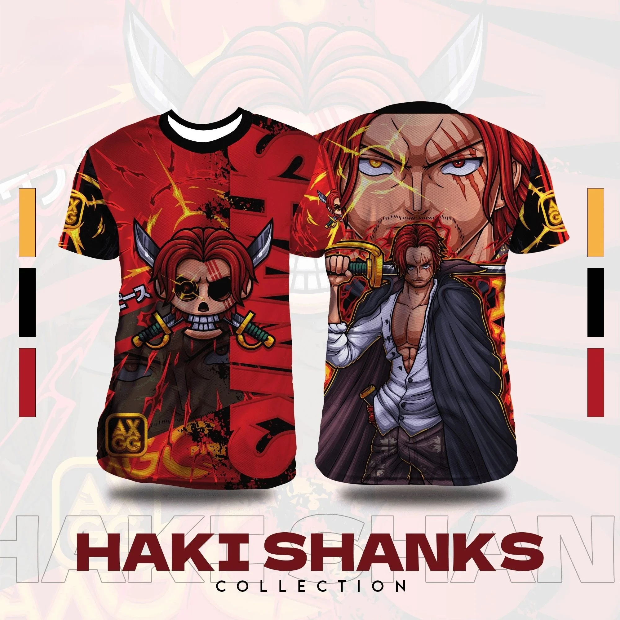 

2526 Japanese Anime Bandai Dragon Ball One Piece Demon Slayer Short-sleeved T-shirt Spring/Summer Men's Jersey Sports Children's