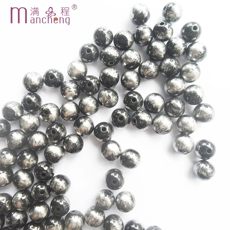 Tiki Official-website 10PCS Lots  по 2 грн Vintage 10MM Black Round Acrylic Plastic Loose Beads Making Accessories