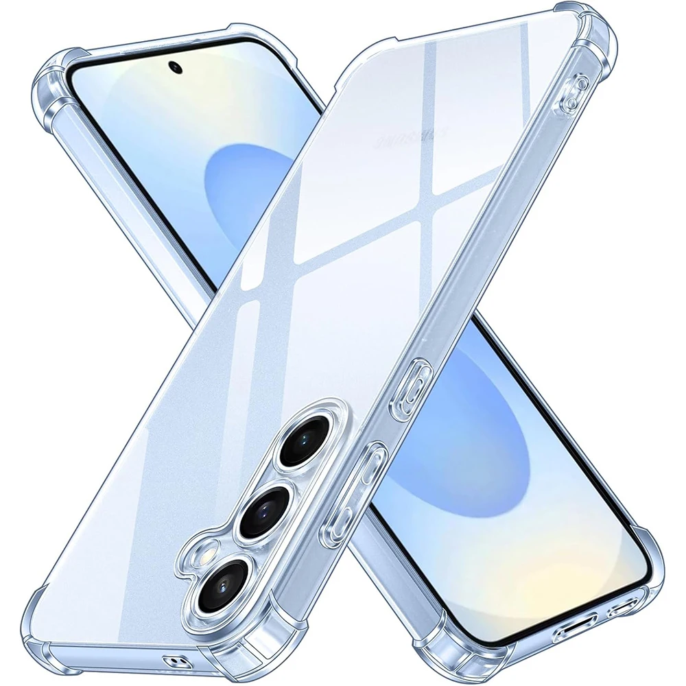 Stoßfeste Silikonhülle für Samsung S25 S24 S23 S21 Fe S22 Ultra A17 A56 A16 A36 A55 A35 A15 A54 A14 A34 A53 A33 Klare Abdeckung – Detail 1