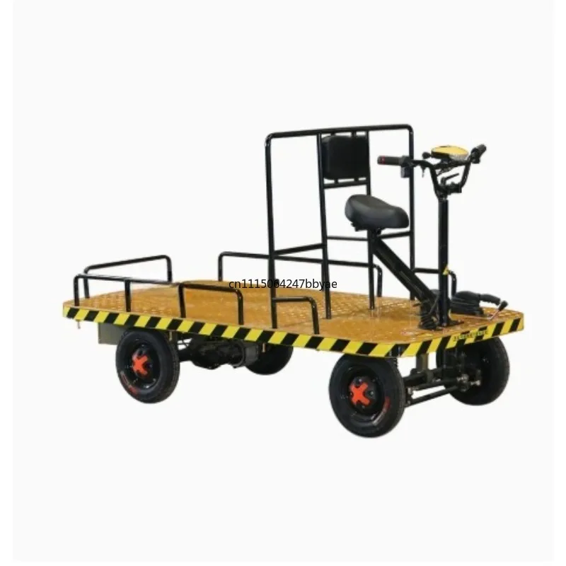 Electric four-wheeled flat truck, warehouse truck, stall truck, heavy load, cargo breeding site