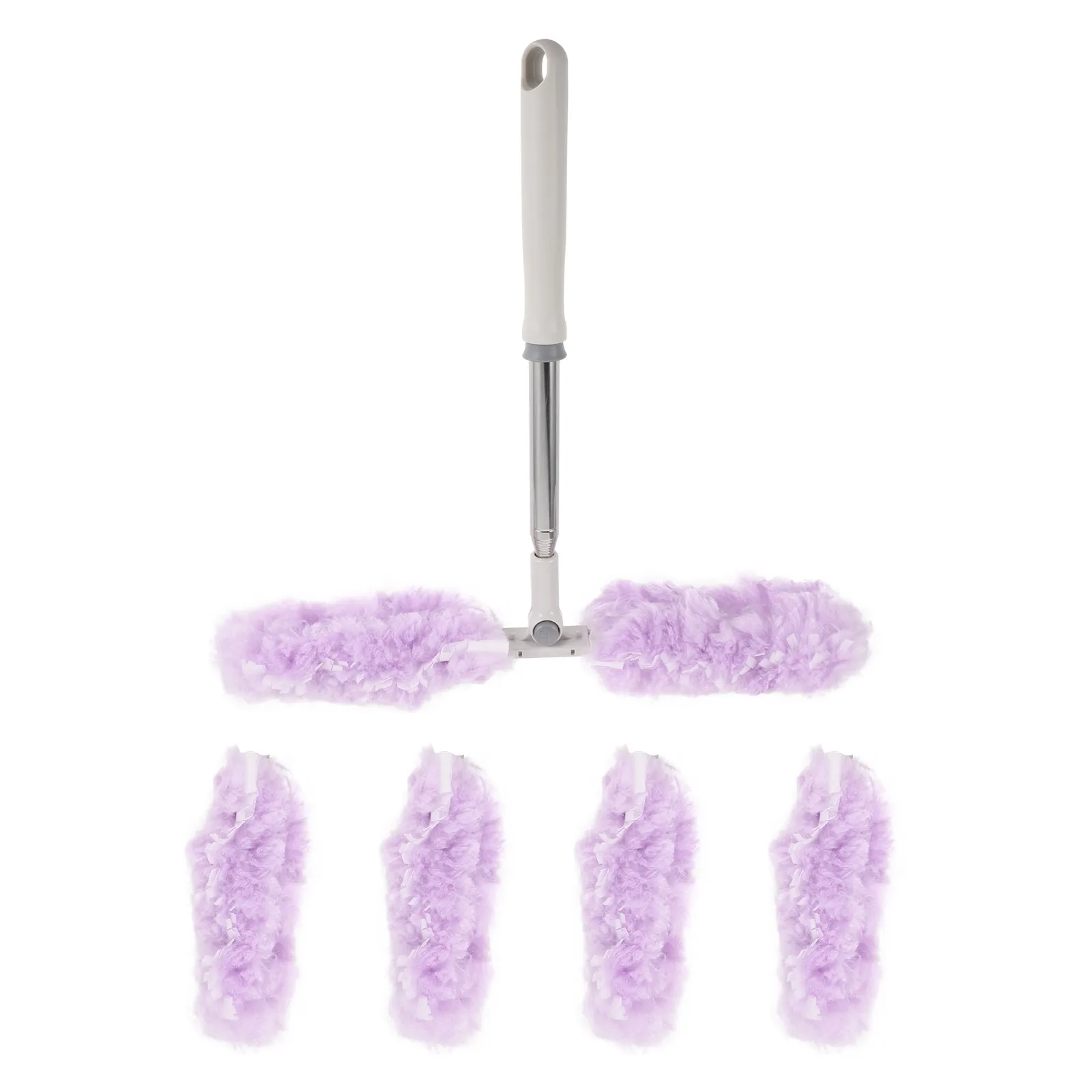 Telescopic Ceiling Dust Cleaner 14.3-73Inch Extension Rod Washable Electrostatic Duster Tool for High Fans Furniture Corners