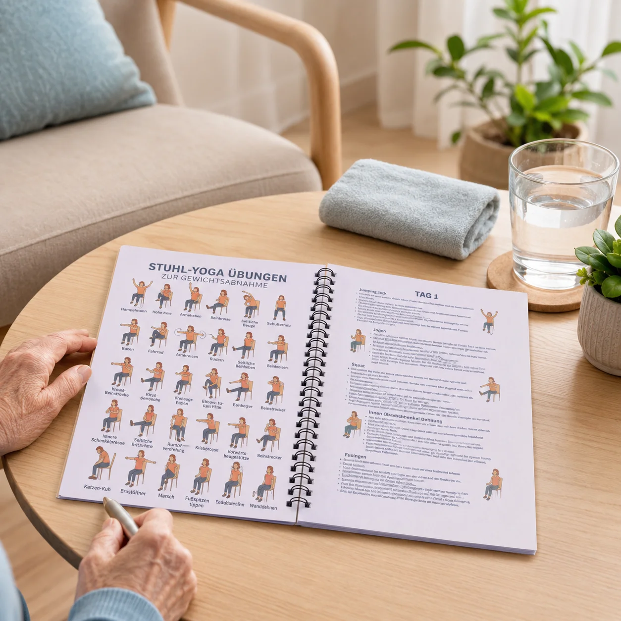 Illustrated Chair Yoga Workout - огляд і ціна Yoga Fitness Journal