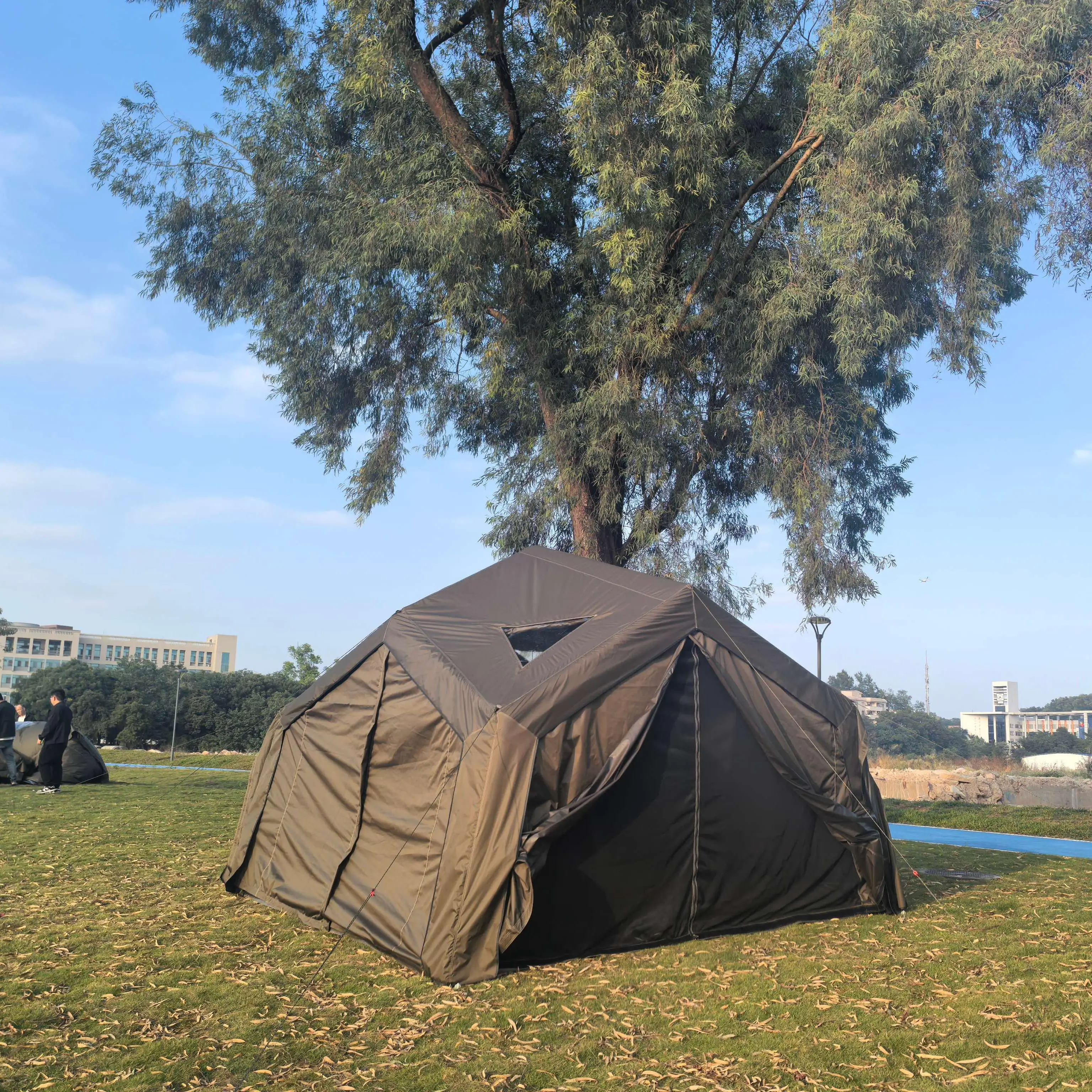 vb- Green Inflatable Tent for Large Families Oxford Fabric Large Family Camping Tent with Air Pump