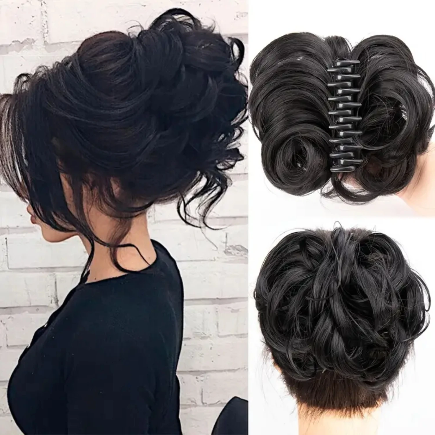 Elegant Synthetic Hair Buns for Women - Beautiful Messy Bun Chignon with Tousled Updo and Curly Scrunchies Clip In Claw - Stylis