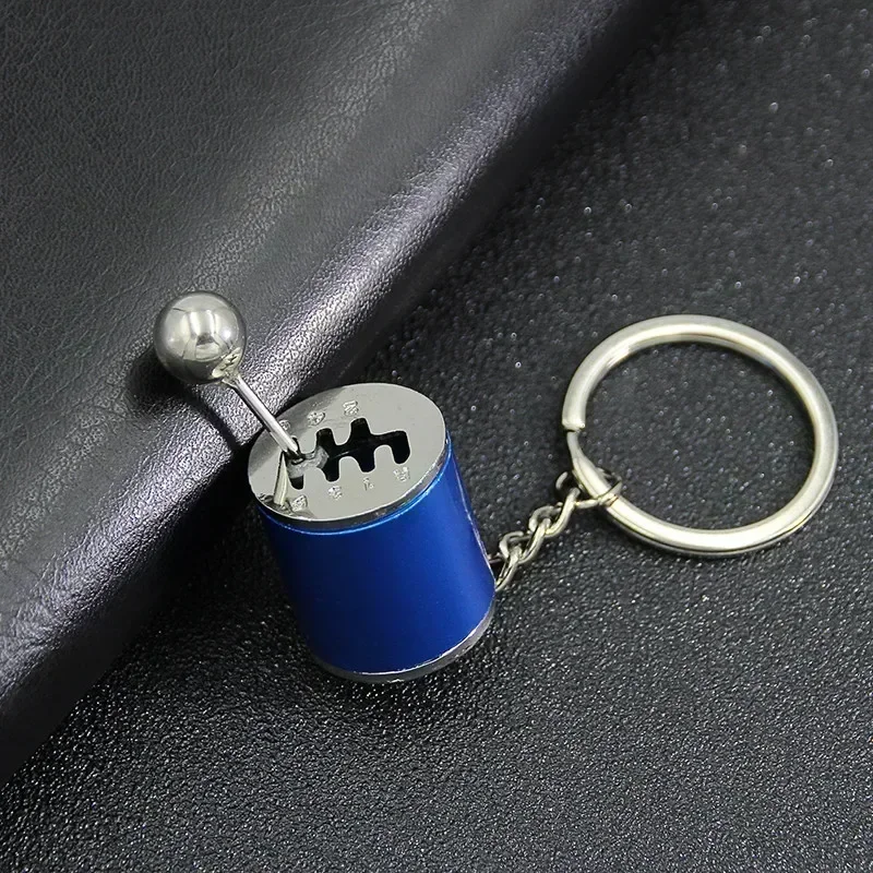 Metal Keyring Creative Car Shifter Keychain Six-Speed Gear Stick Knob Gearbox Model Key Antistress Adults New Fidget Toys
