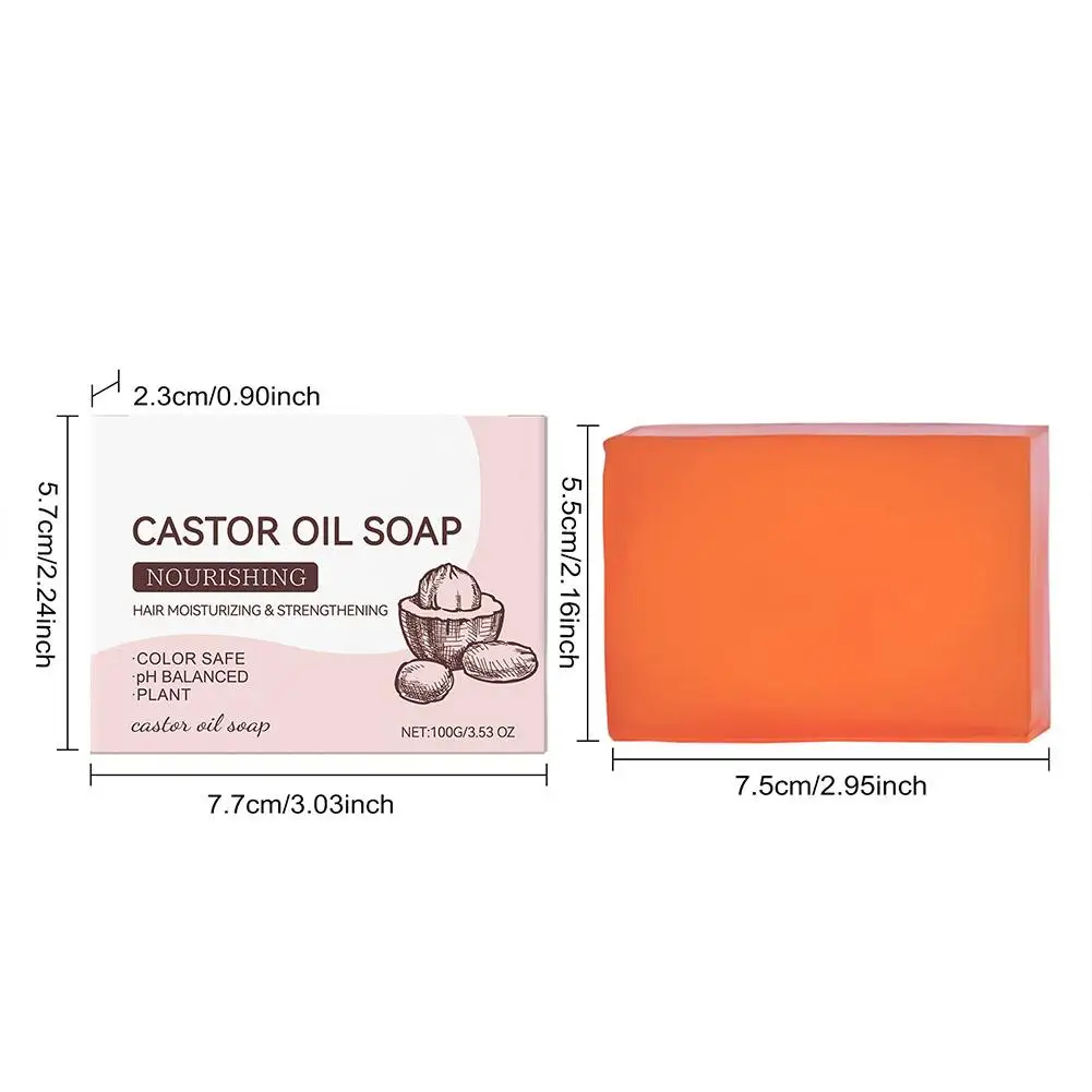 Castor Oil  Hair Loss Shampoo Soap Deep Cleansing For Hair & Scalp Massage,Strengthen Hair Roots Dry Damaged Hair Treatment Soap