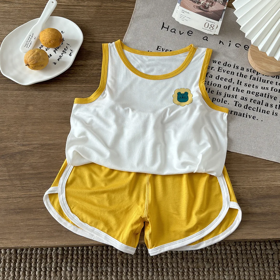 Baby Summer Clothes Children Sleeveless Vest Top+Shorts Summer Boys Two Pieces Casual Sports Set Children's Outside Clothing