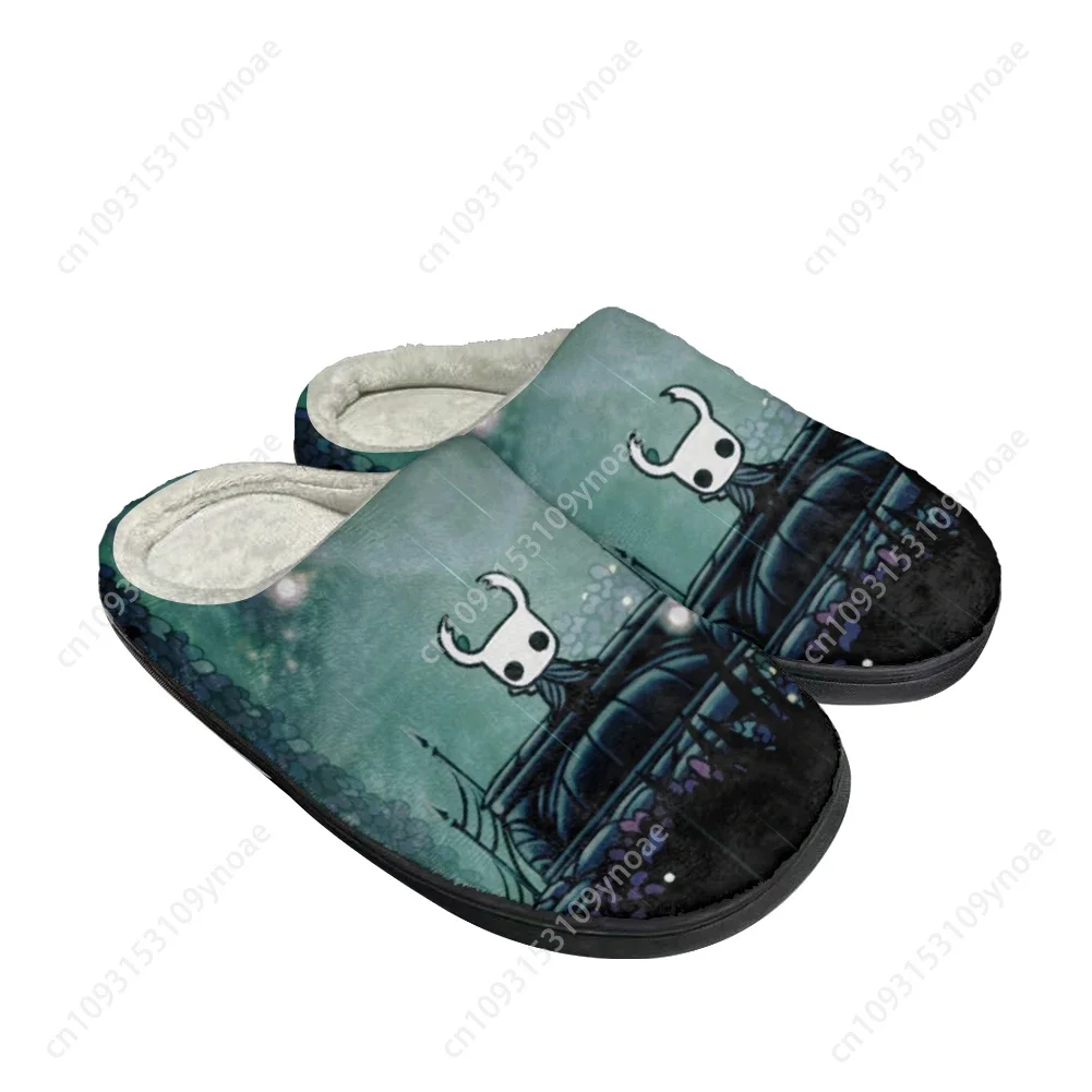 

Hot Hollow Knight Cotton Slippers Mens Womens Latest Sandals Bedroom Plush Indoor Keep Warm Shoes Thermal Indoor Flat Slipper