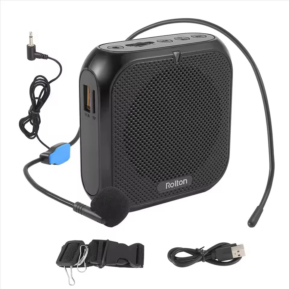 Lautsprechermikrofon Sprachverstärker Kopfhörer-Lautsprecher Audio-Recorder Mini Kabelgebundenes Mikrofon Sound-Batterie-Kit Mikrofon