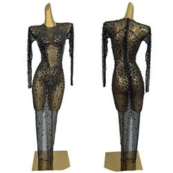 Sexy Bridal Full Diamond Ball Room Dress Women Party Birthday Celebration Elegant Dress Flecos Dresses for Women Zhima