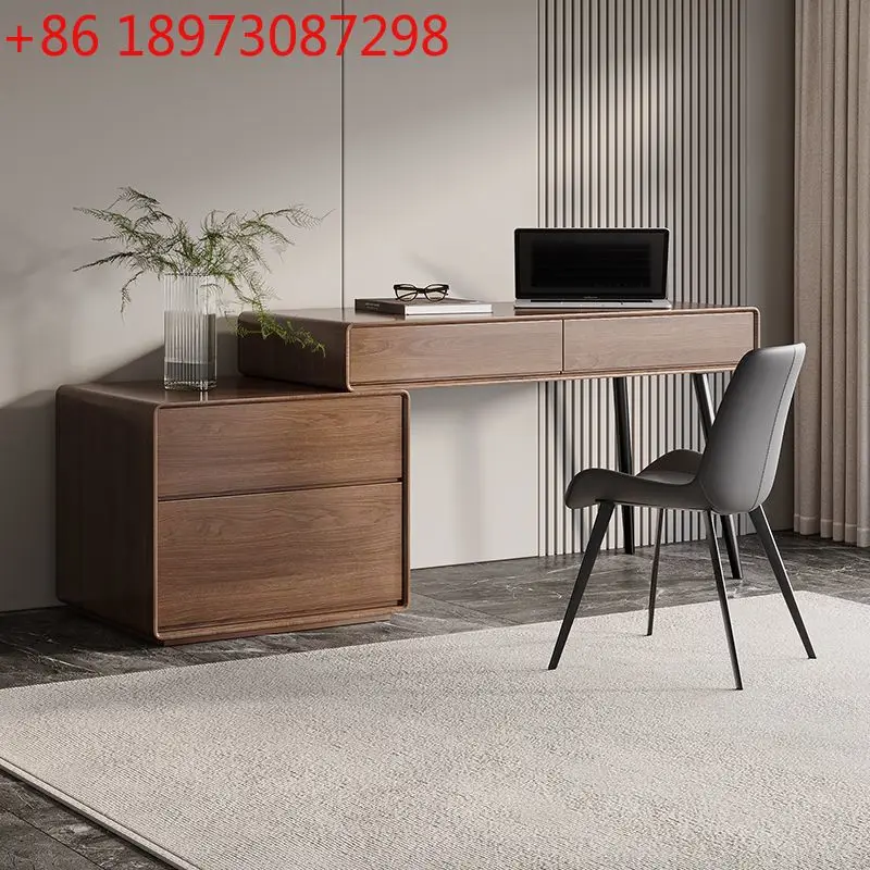 

Home Solid Wood Modern Minimalist Bedroom Corner Computer Desk Dresser