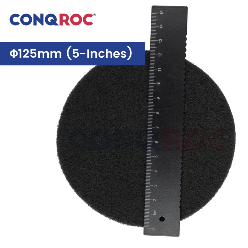 24-Piece 125mm(5-Inch) Scouring Discs Hook and Loop Nylon Scouring Pads Rust Remover Grout Power Scrubber for Metal Polishing