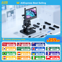 Andonstar AD269S with Endoscope UHD 2160P HDMI Digital Microscope 5000X 10.1 inch LCD with 5 Lens Home Lab Biological Microscope