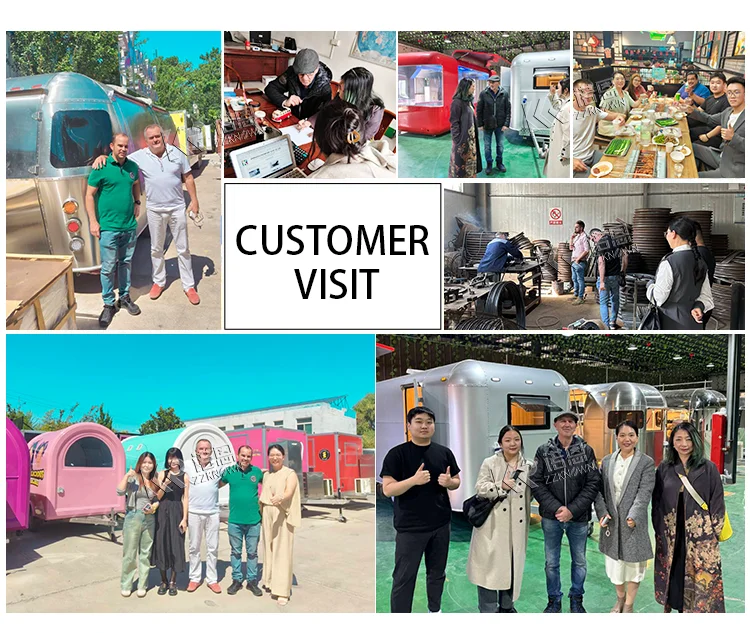 2025 New Mobile Coffee Trailer USA Standard Food Vending Cart Food Car Custom Color Pull The Dining Cart
