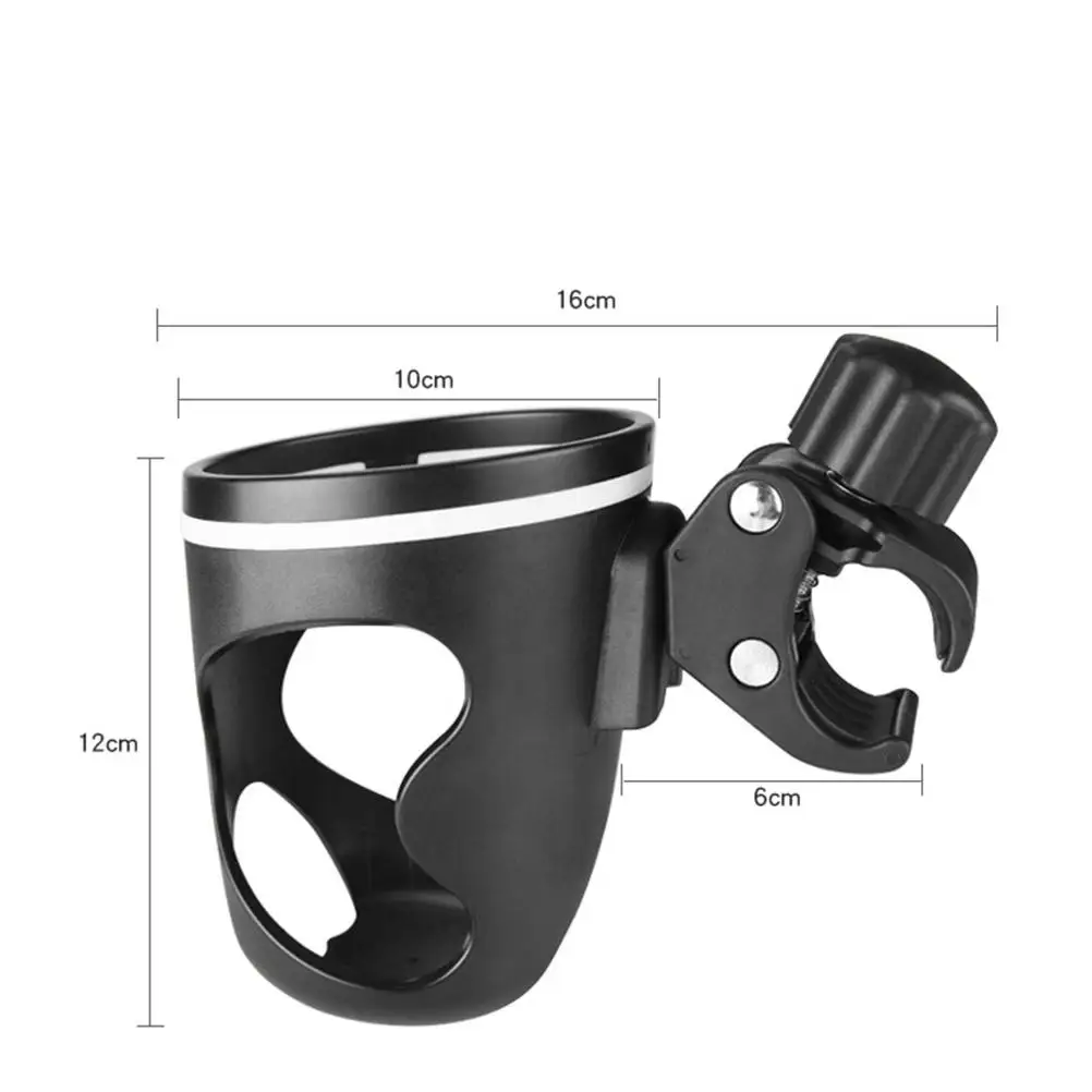 

Universal Rotatable Cup Holder Baby Stroller Console Cup Holder Rack Pushchair Bottle Cup Organizer Holder Bracket (Black)
