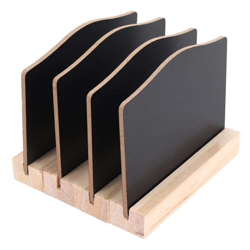 4 PCS Mini Chalkboard Signs For Chalk Sign,Food Labels Message Board Signs For Party Restaurant Wedding