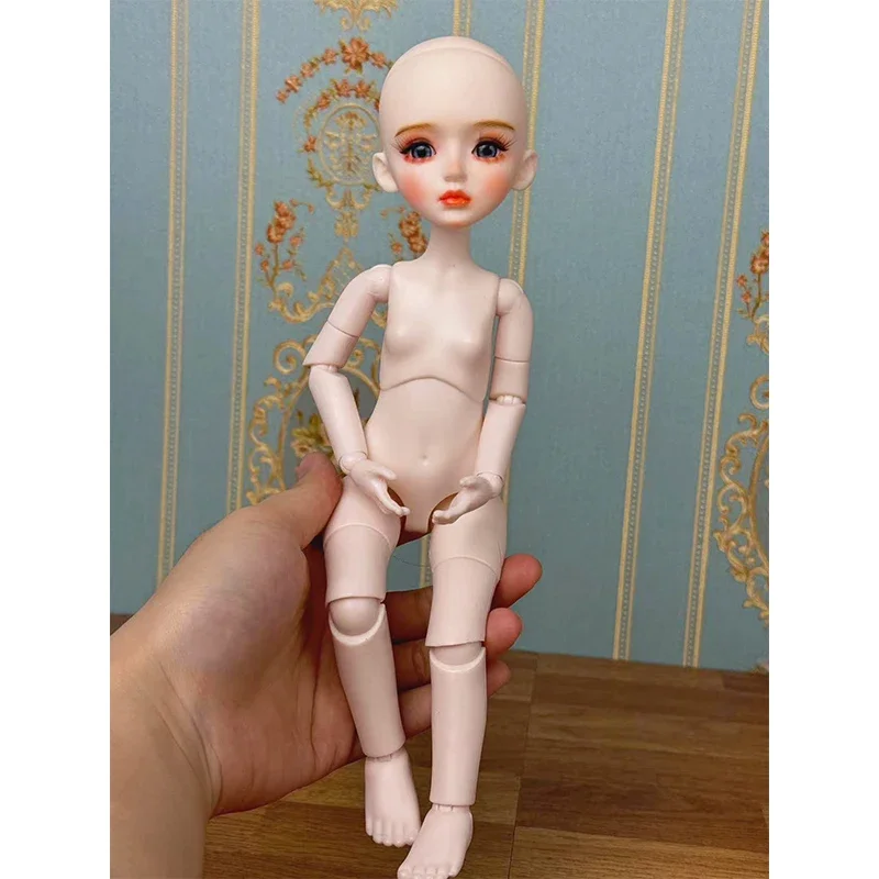 New Makeup 30cm Doll 1/6 BJD Doll Head or Whole Doll Girl Toy Gift Holiday Surprise (Open Head)